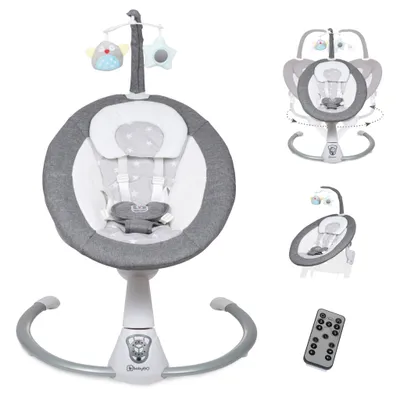 Produktbild von BabyGo Elektrische Babywippe Homey, grau