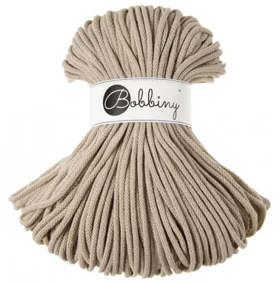 Produktbild von Premium Beige Baumwolle Kordels 5mm 100m