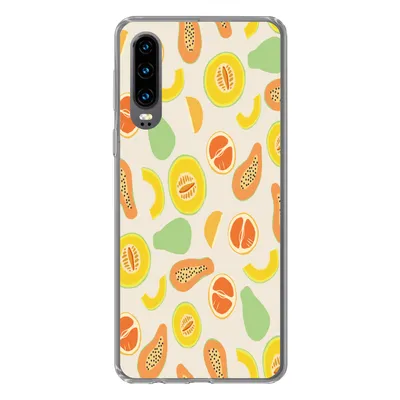 Produktbild von MuchoWow® Handyhülle Schutzhülle Hülle für Huawei P30 Obst - Muster - Melone Silikon Softcase Handy Hülle - Kartenbesitzer