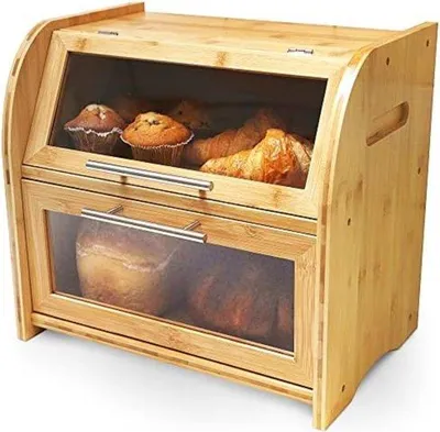 Productafbeelding van Lunchbox met dubbele compartimenten - gemaakt van natuurlijk bamboe
