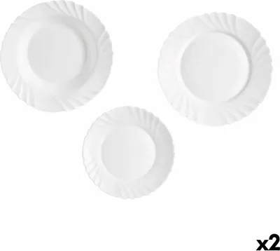 Obrázek produktu pro Sada nádobí Vivalto F-LBP100-80-90 Bílé opálové sklo (2 kusy)