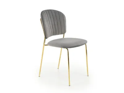 Zdjęcie produktu dla Krzesło tapicerowane K499 VELVET szare