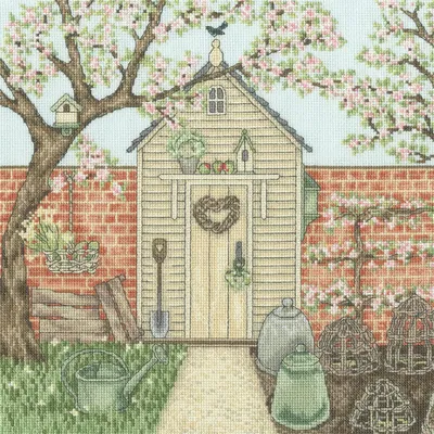 Produktbild von Bothy Threads Kreuzstich Set "Blumenschuppen", Zählmuster, XSS19, 26x26cm