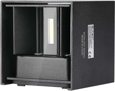 Image de Applique carrée à LED V-TAC - Bridgelux - IP65 Waterproof - Noir - 5W - 700 lumens - 4000K