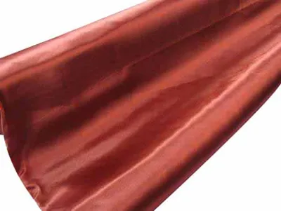 Produktbild von Satin Stoff 140 cm x 10 m Farbauswahl - blickdichter Dekostoff aus Satin braun