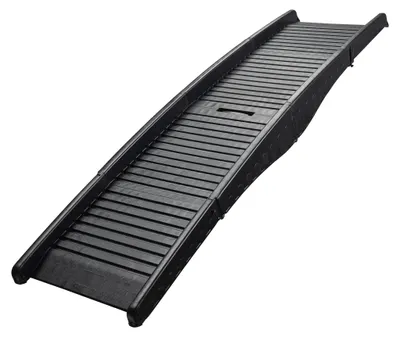 Image de Ramp pour chiens Wiltec, 153 x 40 cm, capacité de 50 kg, pliable en 3 parties, surface antidérapante. Rampe d'accès pour chiens, pliable, en PP, pour voitures, SUV et pick-up