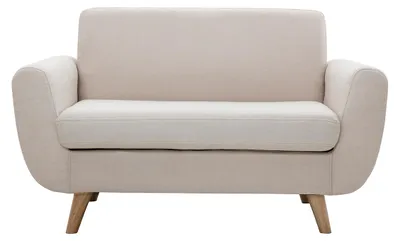 Produktbild von Miliboo - Skandinavisches 2-Sitzer-Sofa in Beige aus massivem Hevea PURE