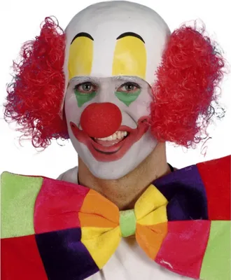 Produktbild von Clowns Perücke mit Halbglatze und Locken