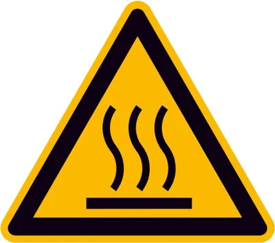 Produktbild von SafetyMarking Warnschild Folie SL 25 mm Warnung vor heißer Oberfläche 44 Stk.pro Bogen