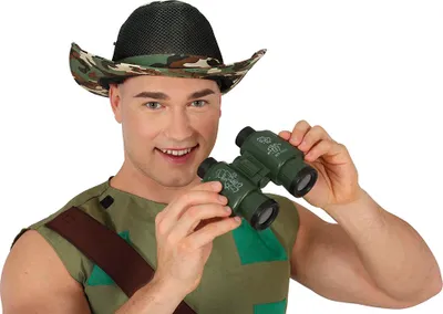 Immagine prodotto di Binocolo militare di carnevale della polizia Giocattolo d'avventura tattico mimetico Accessorio per adulti, colore: verde