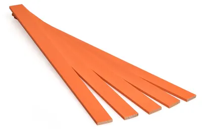Image de 100 pièces | Orange | 25 cm Bâtonnets en bois Bois de bricolage | Bois de hêtre précis