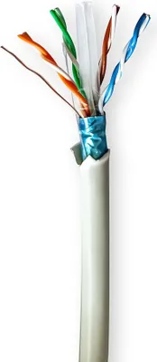 Produktbild von Nedis CAT6 Netzwerkkabel Rolle - Stranded - F/UTP - Reines Kupfer - 100 m - Innen - Rund - LSZH - Grau - Pull Box - ausziehbar