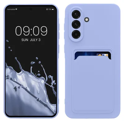 Produktbild von kwmobile Handyhülle für Samsung Galaxy A56 5G Hülle mit Kartenfach - TPU Case - Kabelloses Laden - Schutzhülle Cover in Lavendel
