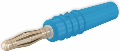 Produktbild von STÄUBLI SLS205-L Lamellenstecker, 2 mm, vergoldet, blau