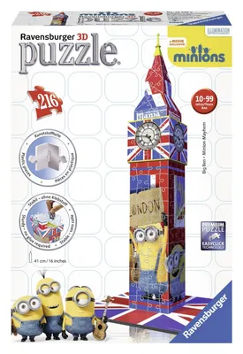 Image de RAVENSBURGER 3D 216 el. Minionki Big Ben [PUZZLE]