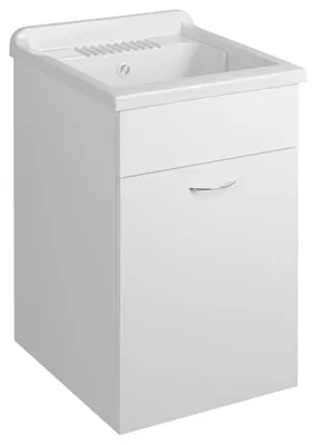 Produktbild von Aqualine Waschbecken aus Kunststoff mit Unterschrank 45x50 cm, inklusive Siphon