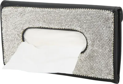 Produktbild von Strass-Sonnenblende-Taschentuchbox, Bling-Servietten-Aufbewahrungshalter, universelles Auto-Innenzubehör