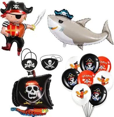 Produktbild von Piraten Dekoration 15 Stück Folieballon Helium