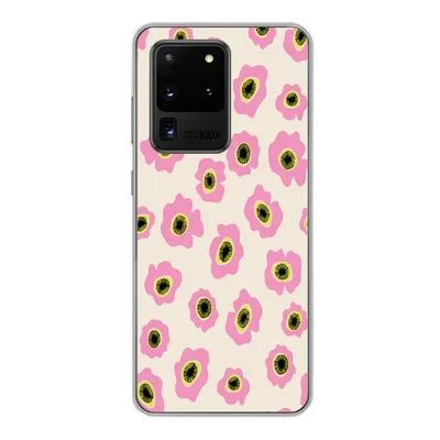 Produktbild von MuchoWow® Handyhülle Schutzhülle Hülle für Samsung Galaxy S20 Ultra Blume - Muster - Abstrakt Silikon Softcase Handy Hülle - Karteninhaber - Geburtstag Teenager