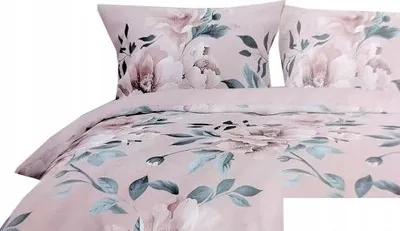 Image de Smukee Parure de lit satinée microfibre fleurs 220x200 double face