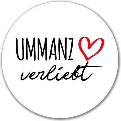 Produktbild von Huuraa Aufkleber Ummanz verliebt 10cm rund Sticker Geschenkidee