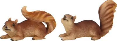 Image de 2 pièces Statue d'animal de jardin en résine, figurines exquises en forme simulée pour terrasses extérieures et arrière-cours