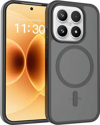 Produktbild von Magnetisch Hülle für Xiaomi 17, Kompatibel mit MagSafe, Transluzente Matt Rückseite Stoßfeste Handyhülle Schwarz