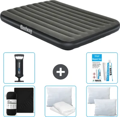 Produktbild von Bestway Luftmatratze – 2 Personen – 152 x 203 x 25 cm – Grün – im Lieferumfang enthalten Zubehör
