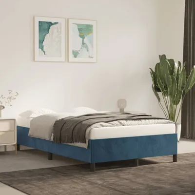 Obrázok produktu pre Maison Exclusive - Rám postele bez matraca Tmavomodrá 120x200 cm Zamat
