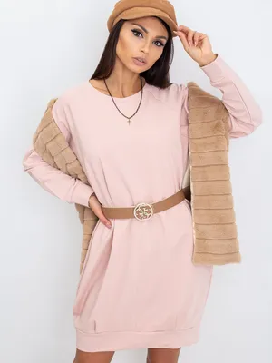 Produktbild von Basic Feel Good Wohlfühlen Kleid Tensi Hell-Pink L/XL
