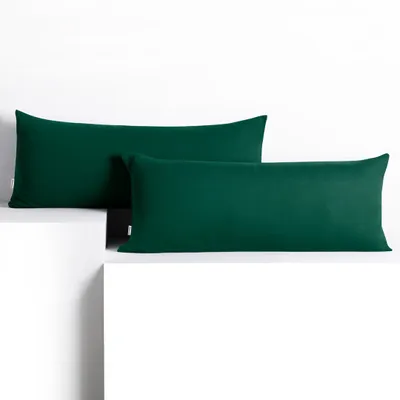 Produktbild von Seitenschläferkissenbezug 2er Set 40x200 cm Kissenbezug Kissenbezüge Baumwolle Seitenschläfer Stillkissen Flaschengrün