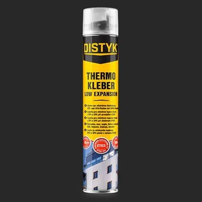Obrázek produktu pro DISTYK pěna THERMO KLEBER nízkoexpanzní, lep. polystyrenu, 750ml pistolová 40221THDEU