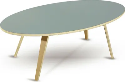 Produktbild von Couchtisch Beistelltisch ARVIKA Skandinavisch Tisch oval 120cm Grau