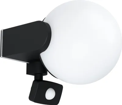 Obrázek produktu pro Venkovní nástěnné svítidlo Eglo 99573 RUBIO IP44 15 W černé se senzorem pohybu