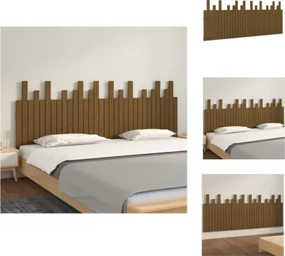 Produktbild von vidaXL Wand-Kopfteil Honigbraun 204x3x80 cm Massivholz Kiefer -  Kopf- & Fußenden