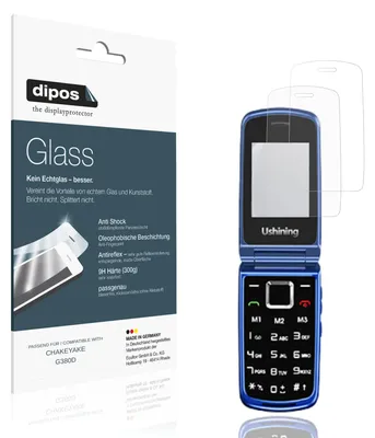 Produktbild von 2x Schutzfolie für CHAKEYAKE G380D matt - Anti-Shock 9H Folie dipos Glass Kunststoffglas