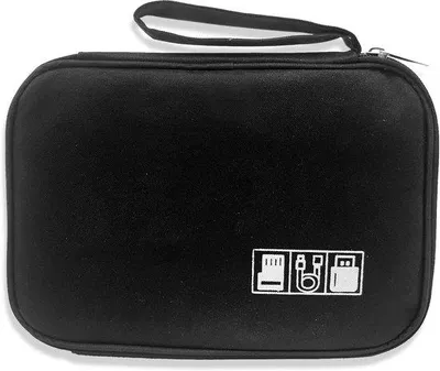 Produktbild von Famanu Kabel Organizer Tasche Schwarz - Praktische Aufbewahrung für Kabel und Zubehör