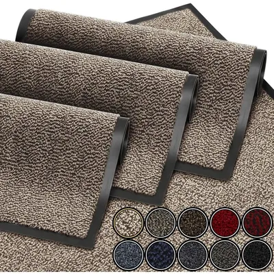 Immagine prodotto di Zerbino da interno ed esterno - Beige grigio - 40 x 60 cm - Impermeabile e antiscivolo