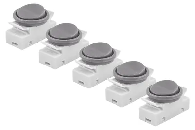 Produktbild von Wippschalter 5 Stück Schalter 2A 250V klein runde Wippe Leuchteneinbau Lampen Lichtschalter Ersatzschalter 2.7x1.4cm, grau