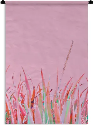 Produktbild von MuchoWow® Wandteppich Wandbehang Sommer - Pflanzen - Pastell 60x90 cm Tapisserie Dekoration Wandtuch - Foto-Teppich - Abwaschbar