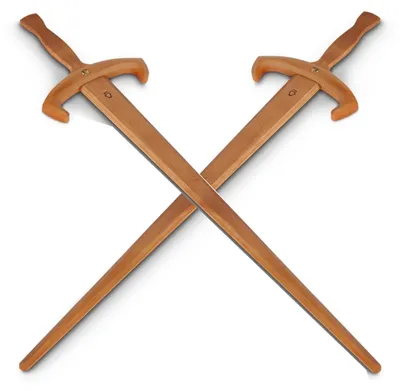 Produktbild von BestSaller 1116 Merlin Zauber Schwert aus Holz, 75cm lang, geölt (2 Stück)