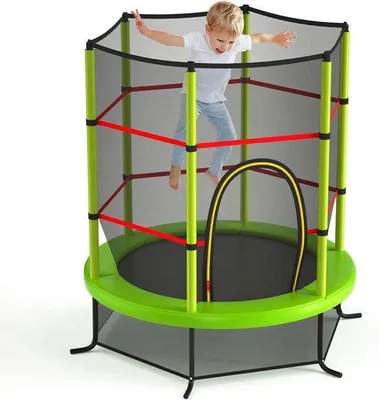 Produktbild von Innenminitrampolin für Kinder, 165 cm, Sicherheitsnetz, Indoor-Trampolin, für Kinder ab 3 Jahren