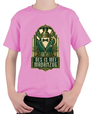 Produktbild von Des is mei Maßanzug Bayern Bier Wiesn Lederhose Party Kinder T-Shirt, Pink, 140