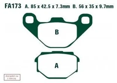 Immagine prodotto di SFA173 Pastiglie freno per scooter EBC