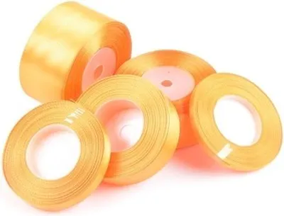 Image de Ruban satiné pour emballer des cadeaux Ruban décoratif orange 50 mm 32 m