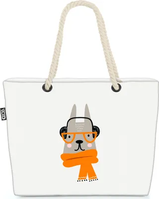 Produktbild von VOID Cartoon Hase Musik Strandtasche Shopper 58x38x16cm 23L XXL Einkaufstasche Tasche Reisetasche Beach Bag