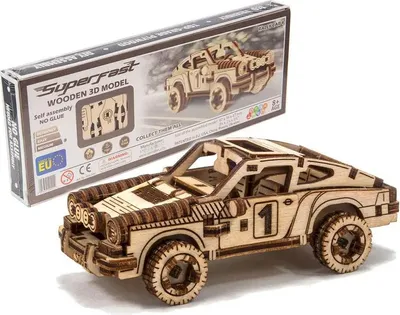 Produktbild von WOODEN CITY 3D Puzzle Superfast Rallye Auto Nr.4