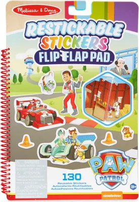Zdjęcie produktu dla Melissa & Doug Paw Patrol Podkładka wielokrotnego użytku z naklejkami 130 naklejek z klapką