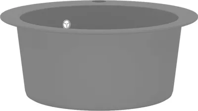 Produktbild von vidaXL Granitspüle Einzelbecken Rund Grau