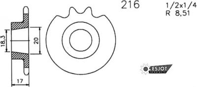 Produktbild von Esjot Kettenrad 461 15z Standard